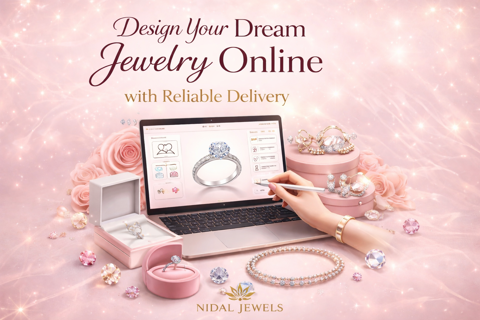 Design Your Dream Jewelry Online with Reliable Delivery | Nidal Jewels