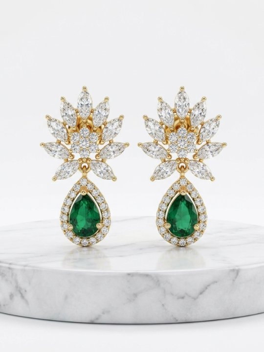Louis Vuitton Inspired Monogram Circle Pave Stud Earrings