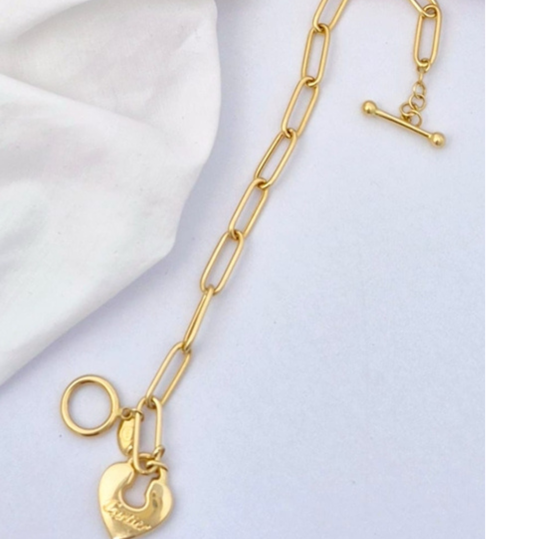 Nidal Jewels | Anchor Heart Gold Bracelet