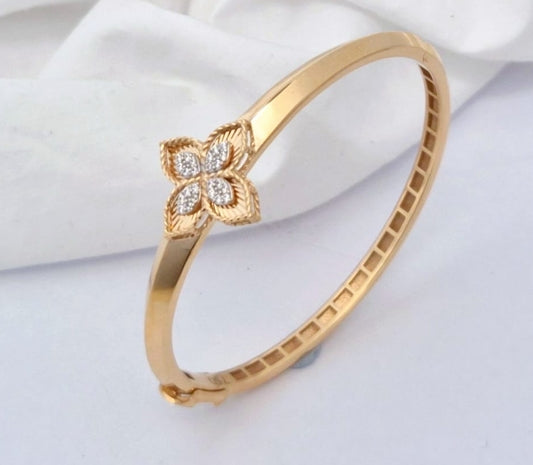 Nidal Jewels | Aurelia Rose Gold Kada Bracelet