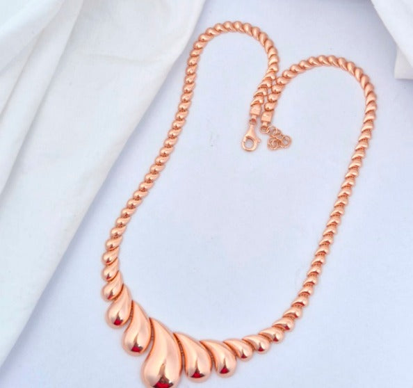 Nidal Jewels | Aurora Drip Rose Gold Necklace