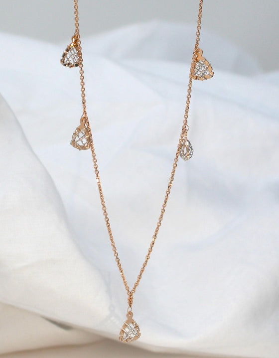Nidal Jewels | Crystal Teardrop Charm Necklace