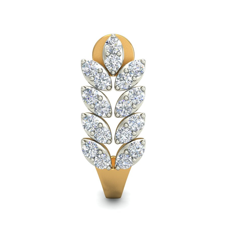 Nidal Jewels | Golden Marquise Magic Diamond Hoops - Nidal Jewels