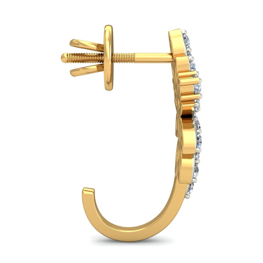 Nidal Jewels | Blossom Gold & Marquise Diamond  Hoops - Nidal Jewels