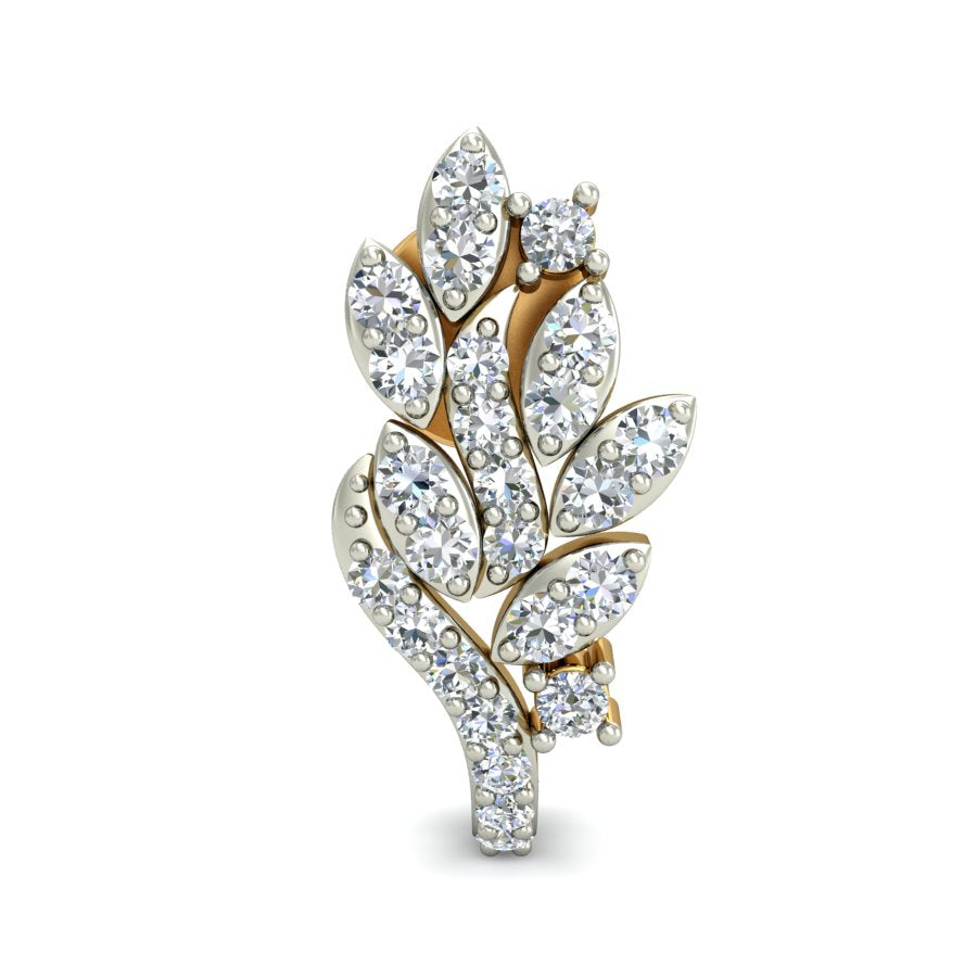 Nidal Jewels | Whisper Gold & Marquise Diamond Hoops - Nidal Jewels