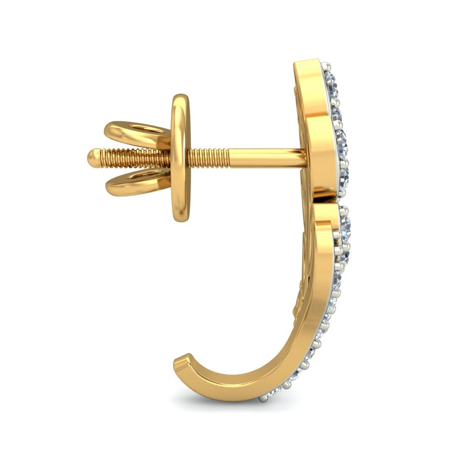 Nidal Jewels | Whisper Gold & Marquise Diamond Hoops - Nidal Jewels