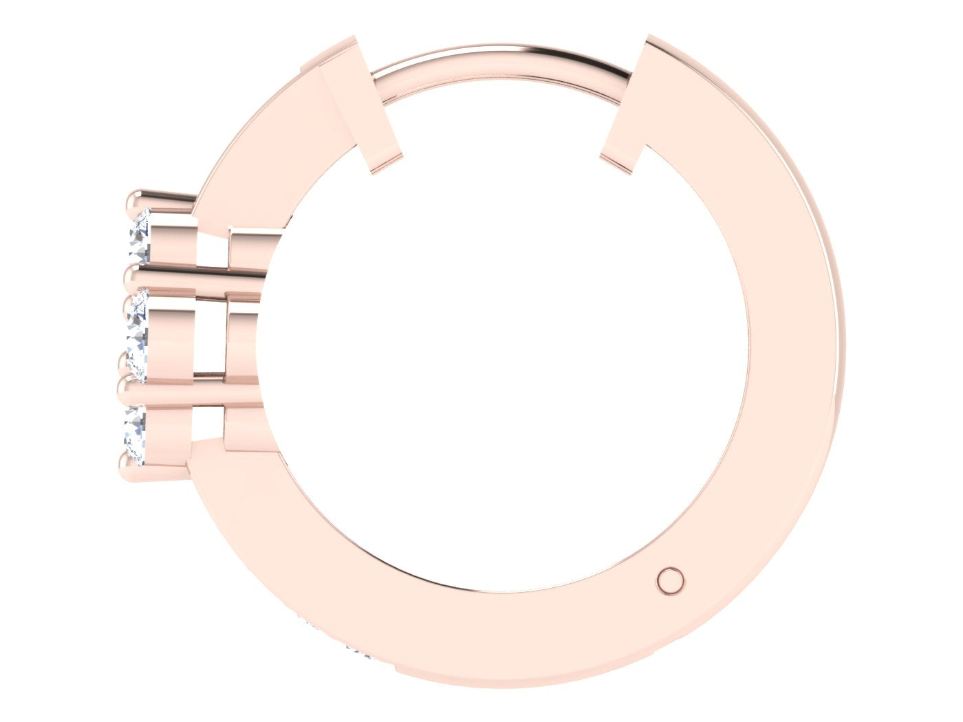 Nidal Jewels | Clover Diamond Cluster Rose Gold Hoops - Nidal Jewels