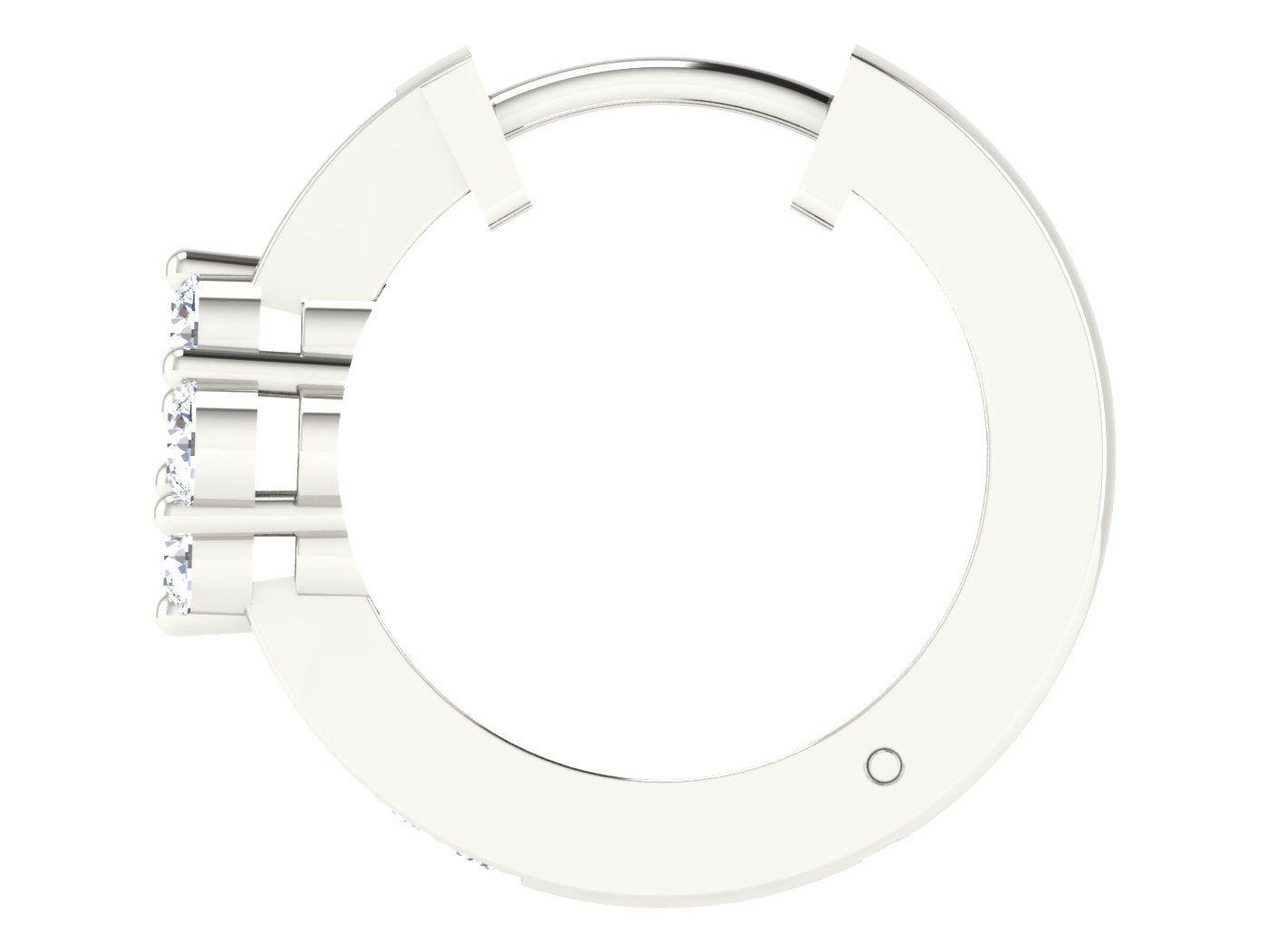 Nidal Jewels | Clover Diamond Cluster Rose Gold Hoops - Nidal Jewels