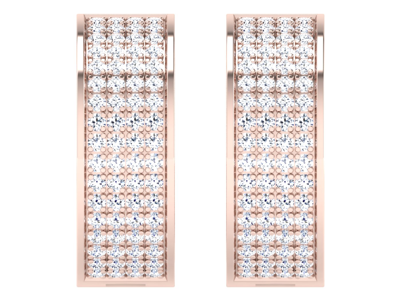 Nidal Jewels | Caged Radiance White Gold Hoops - Nidal Jewels