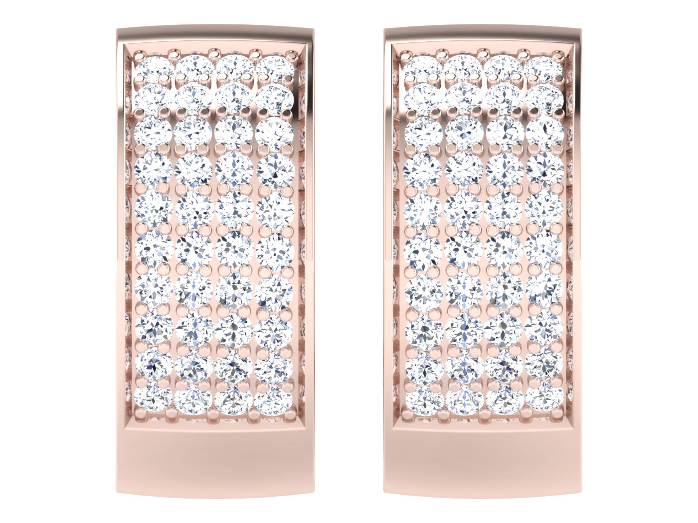 Nidal Jewels | Urban Edge Oval Diamond & White Gold Hoops - Nidal Jewels