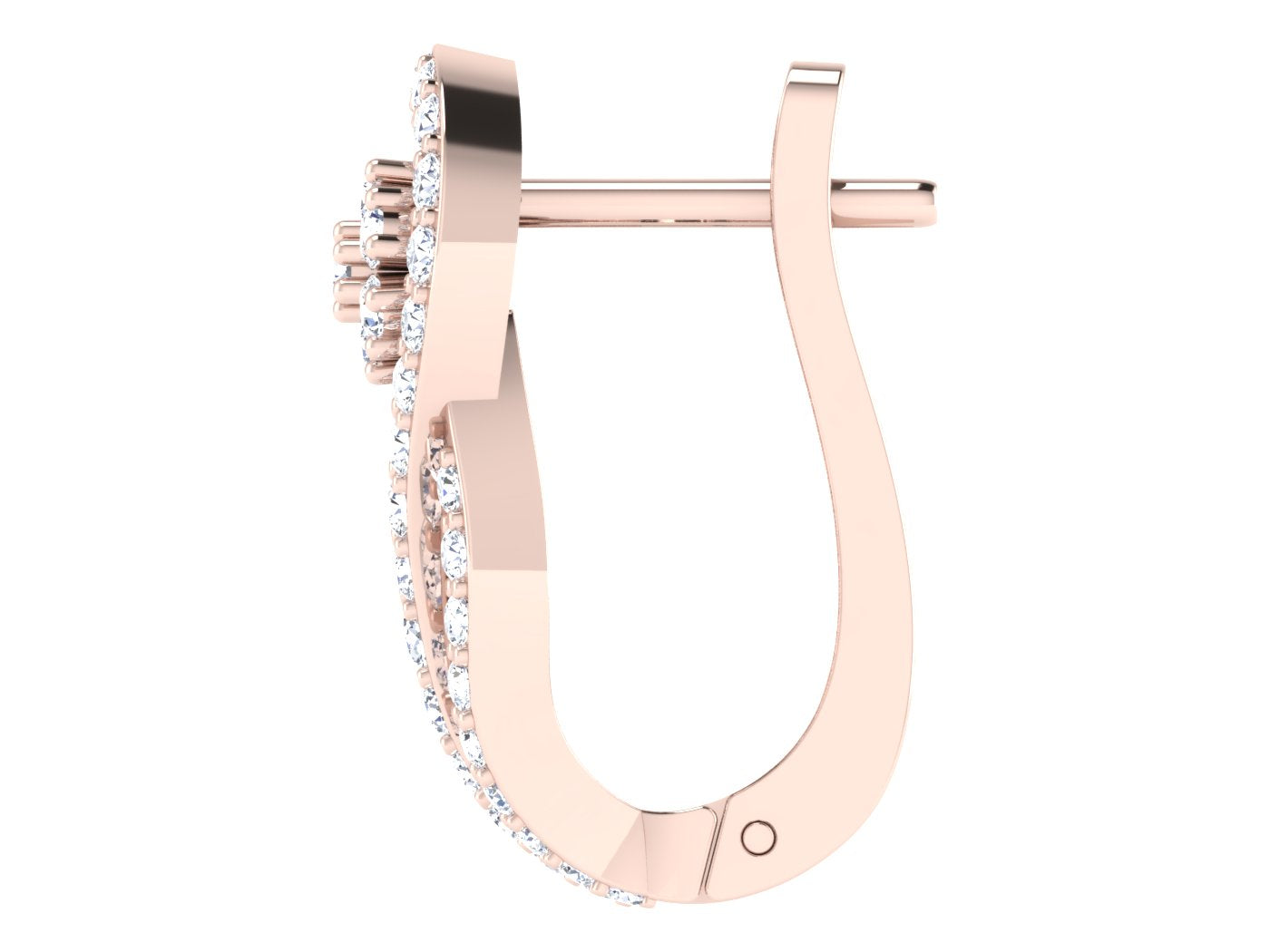 Nidal Jewels | Fusion White Gold Floral Diamond Hoops - Nidal Jewels