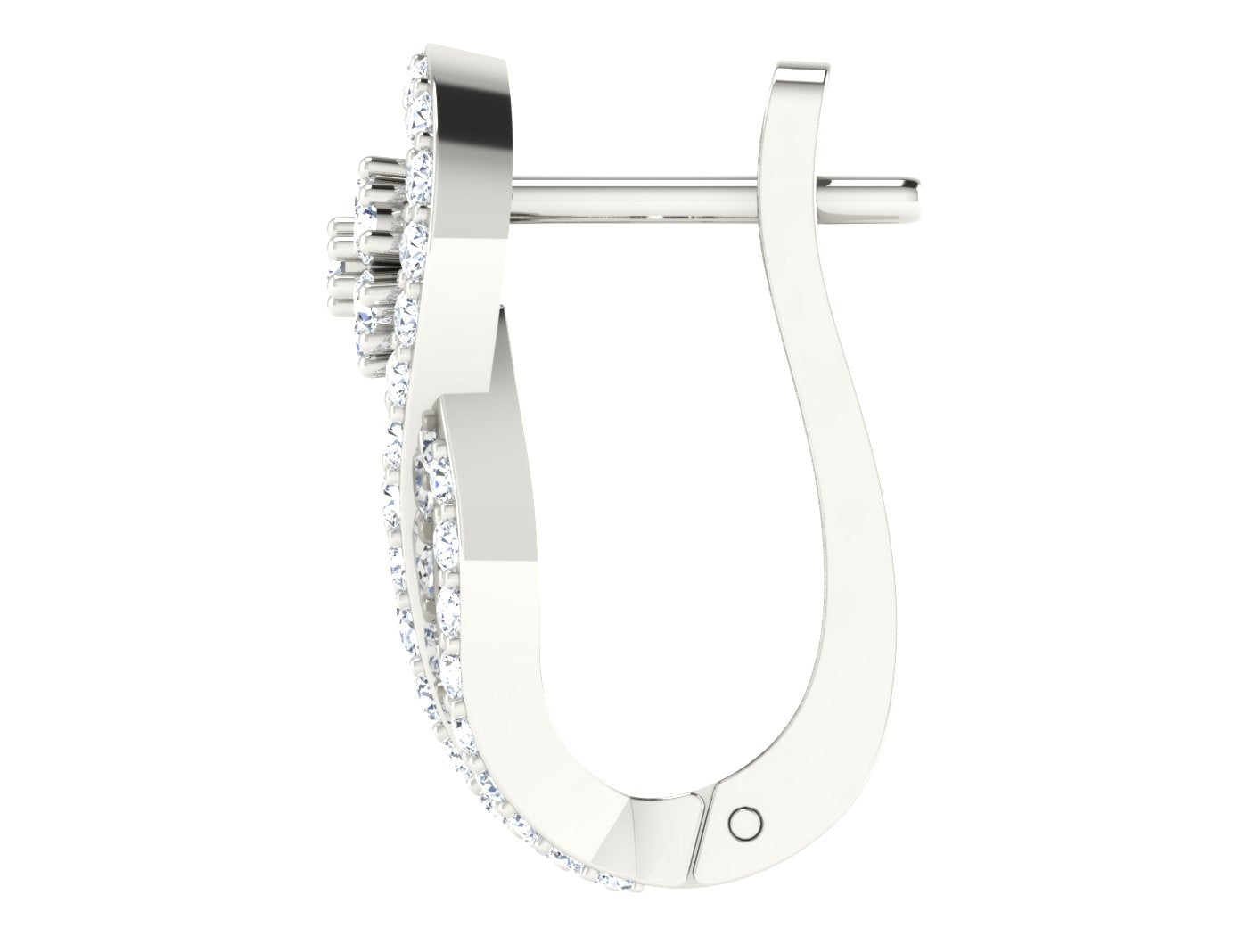 Nidal Jewels | Fusion White Gold Floral Diamond Hoops - Nidal Jewels