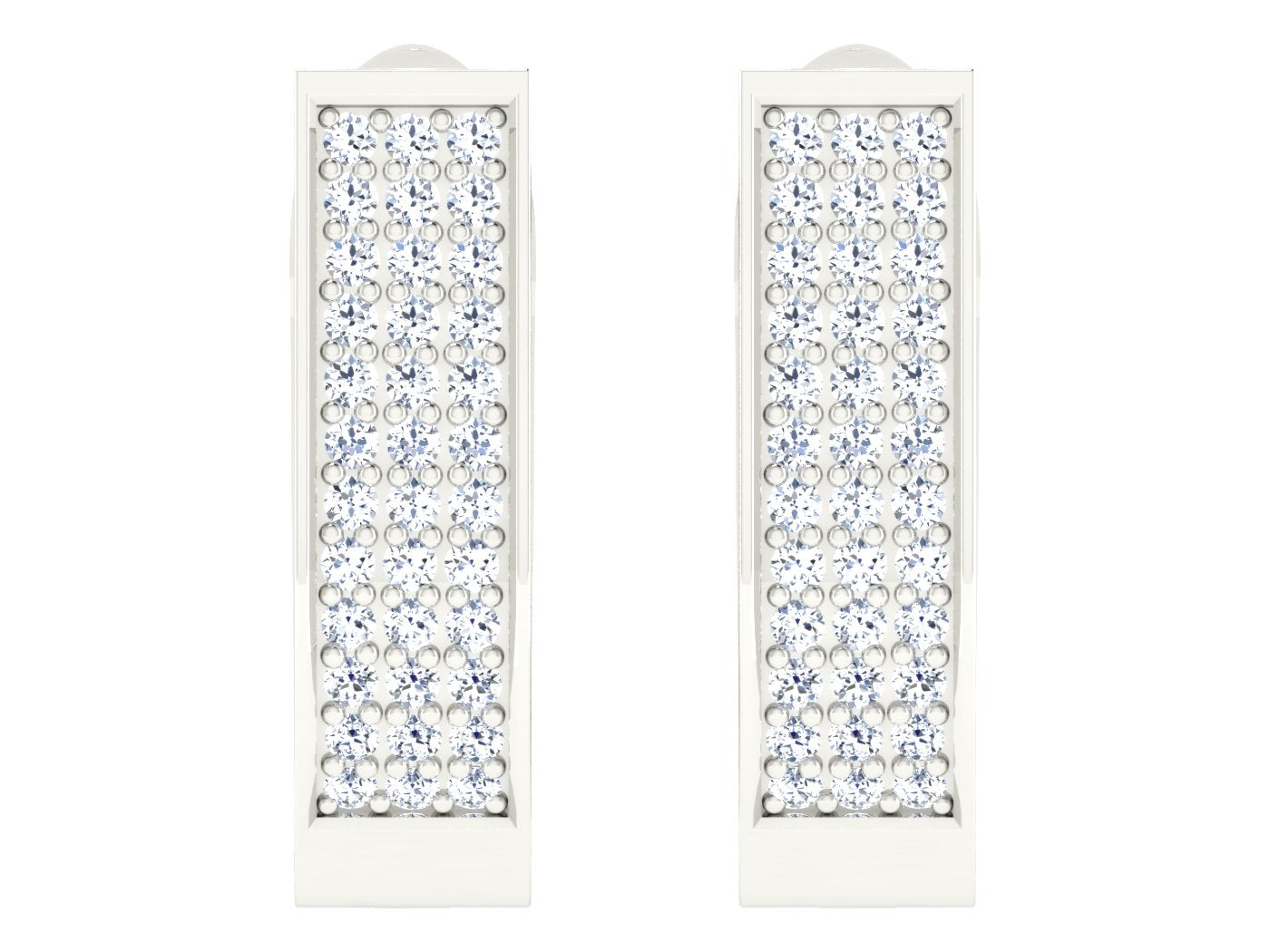 Nidal Jewels | Urban Edge Oblong Diamond & Rose Gold Hoops - Nidal Jewels