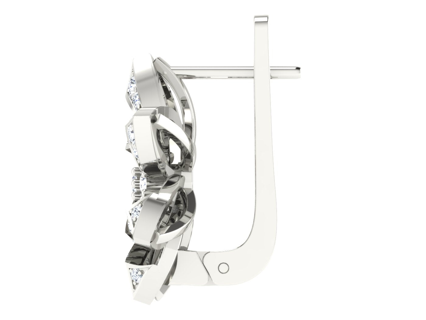 Nidal Jewels | Petal Perfection White Gold and Diamond Hoops - Nidal Jewels