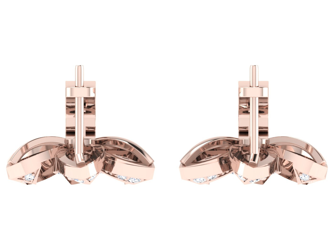 Nidal Jewels | Petal Perfection White Gold and Diamond Hoops - Nidal Jewels