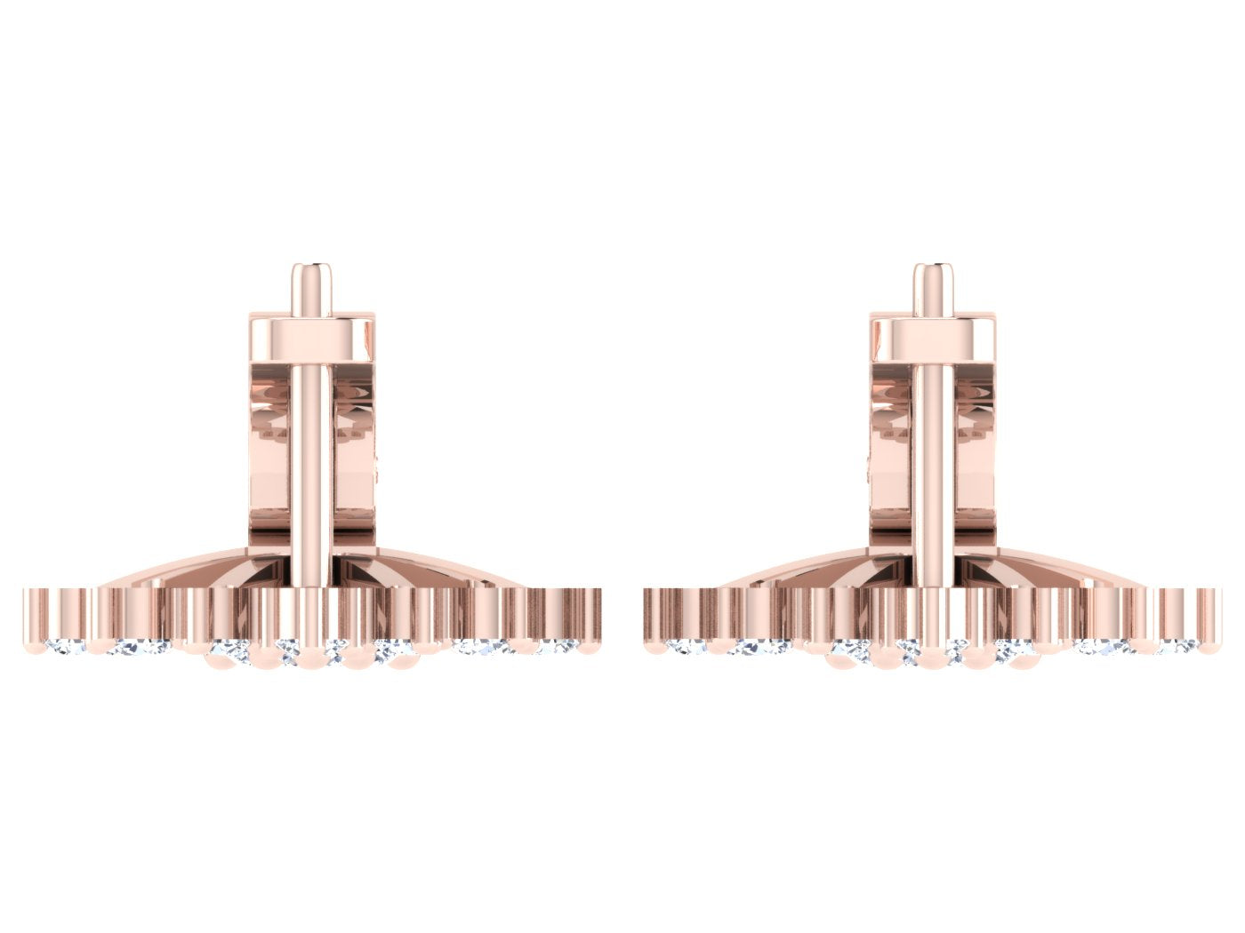 Nidal Jewels | Diamond Bloom White Gold Earrings with Triad Centre Stone - Nidal Jewels