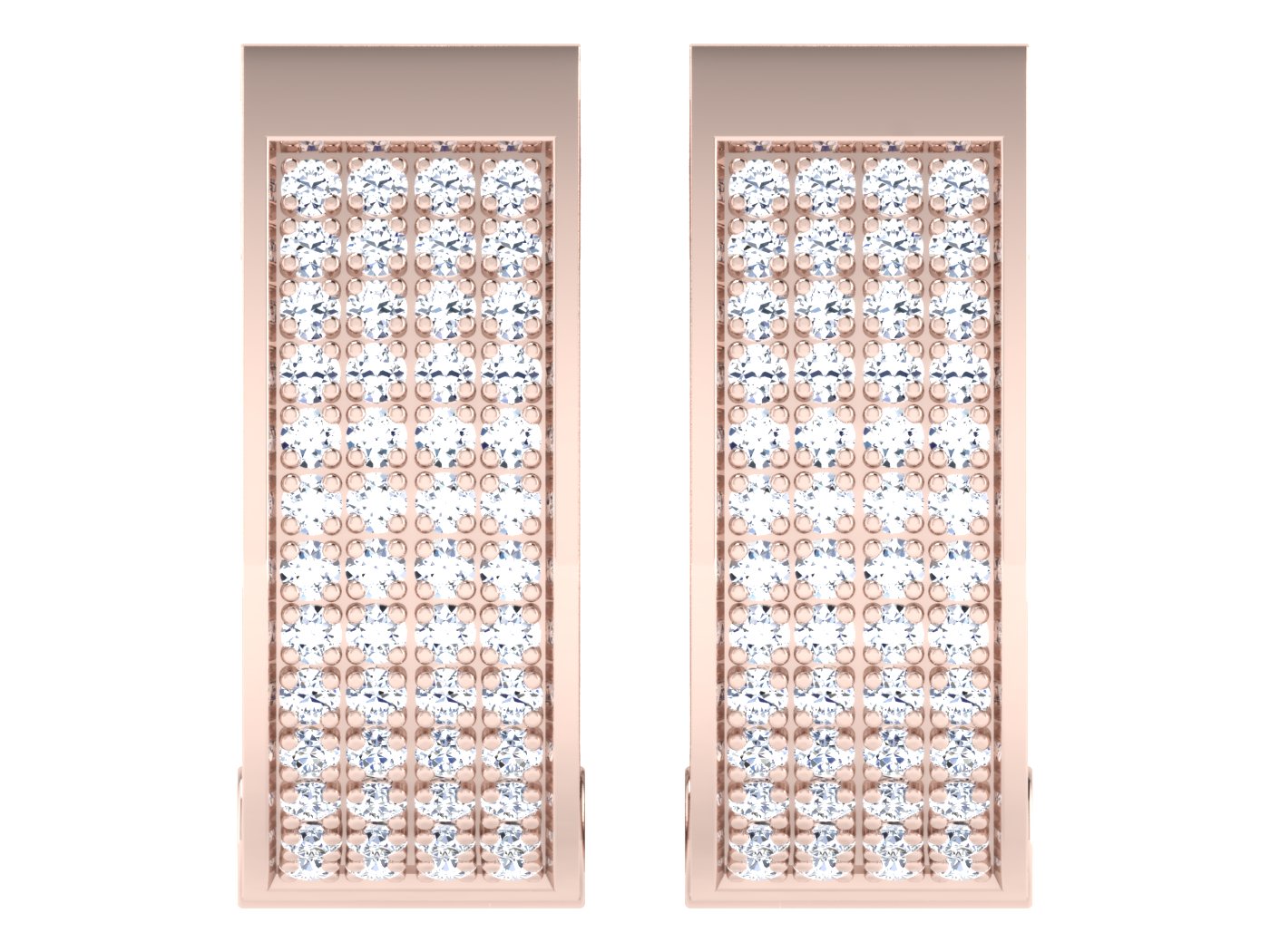 Nidal Jewels | Calysta Diamond Mosaic White Gold Hoops - Nidal Jewels