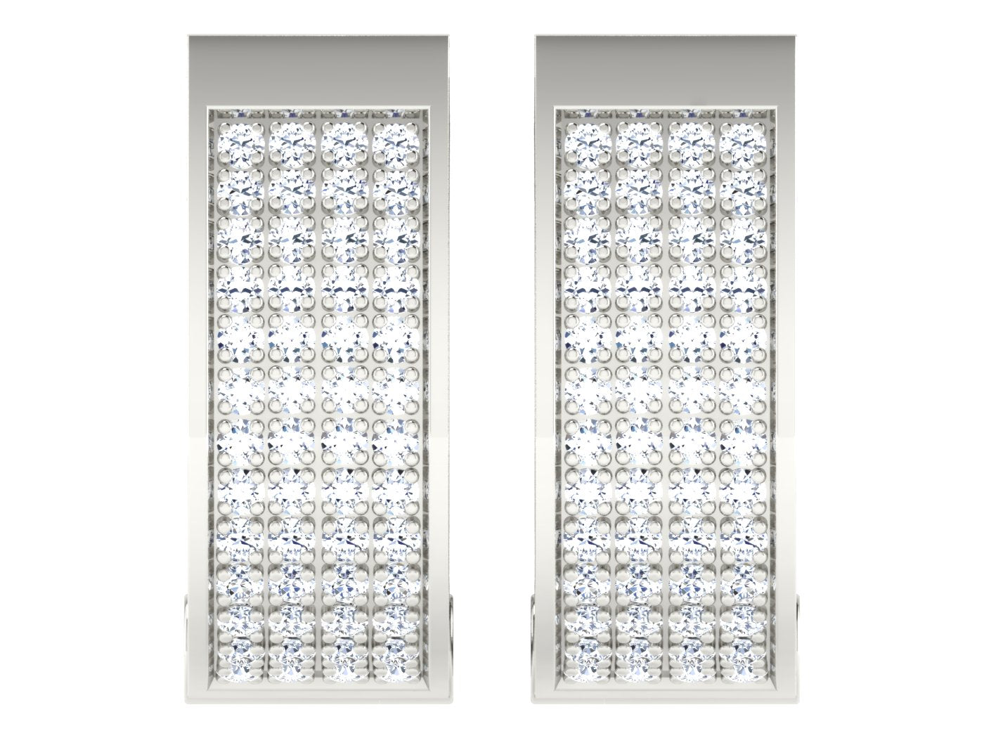 Nidal Jewels | Calysta Diamond Mosaic White Gold Hoops - Nidal Jewels