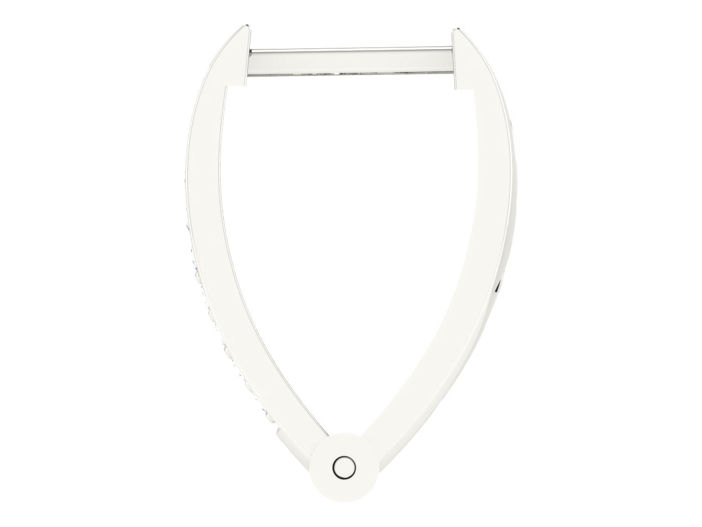 Nidal Jewels | Calysta Diamond Mosaic Oblong White Gold Hoops - Nidal Jewels