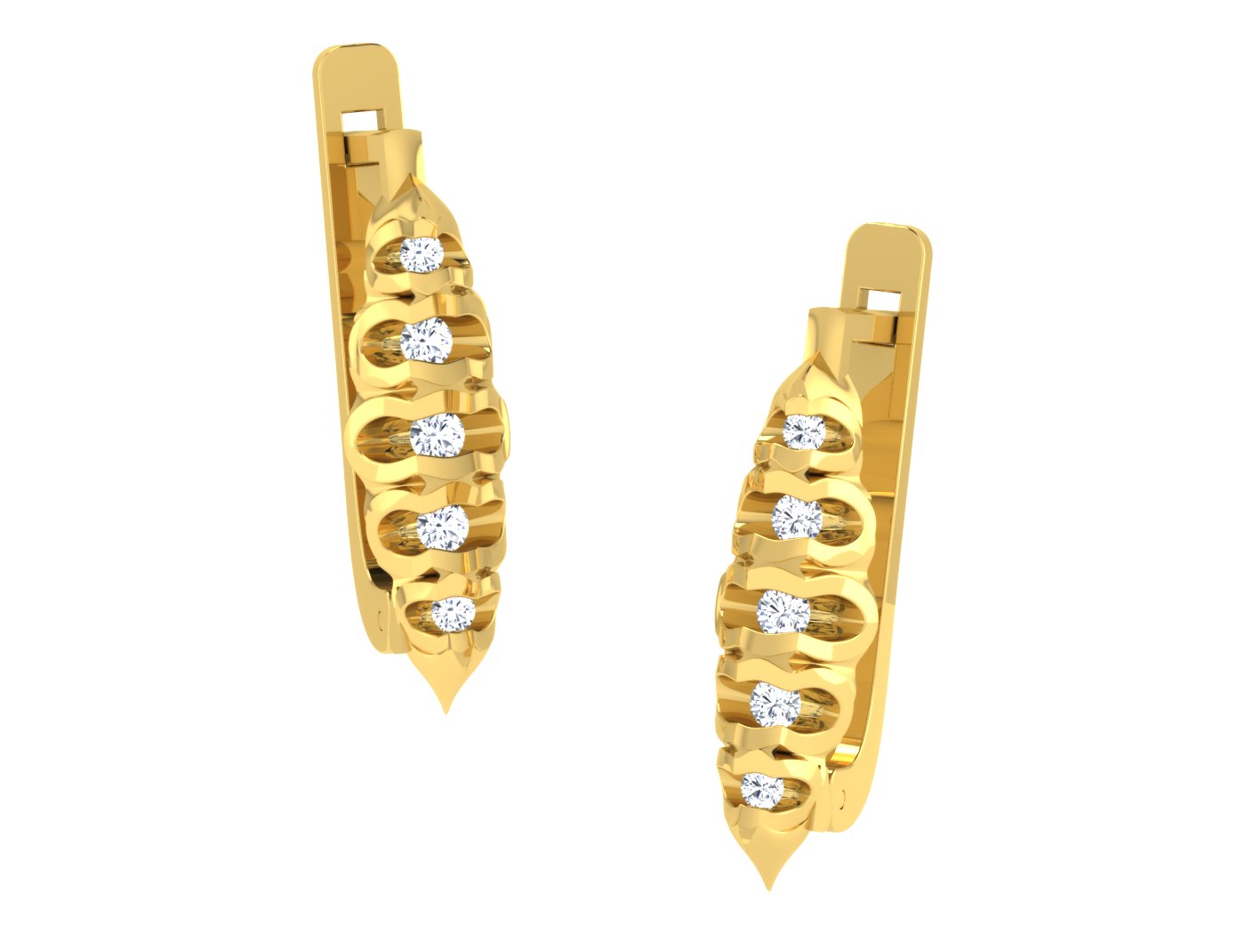 Nidal Jewels | Gold and Diamond Clasp Hoops - Nidal Jewels
