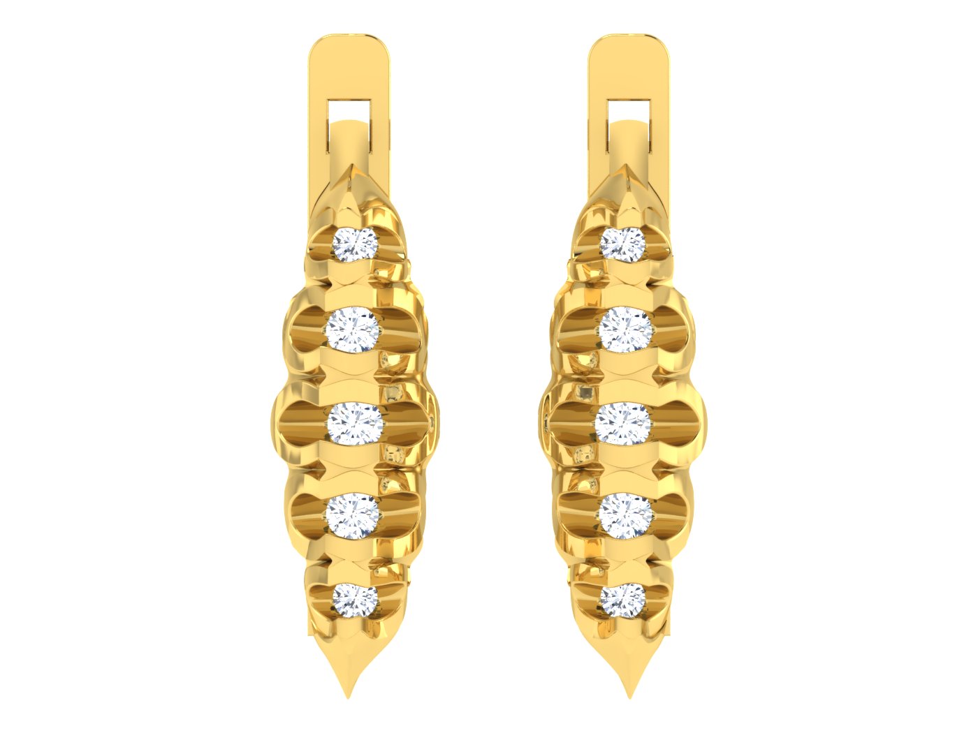 Nidal Jewels | Gold and Diamond Clasp Hoops - Nidal Jewels