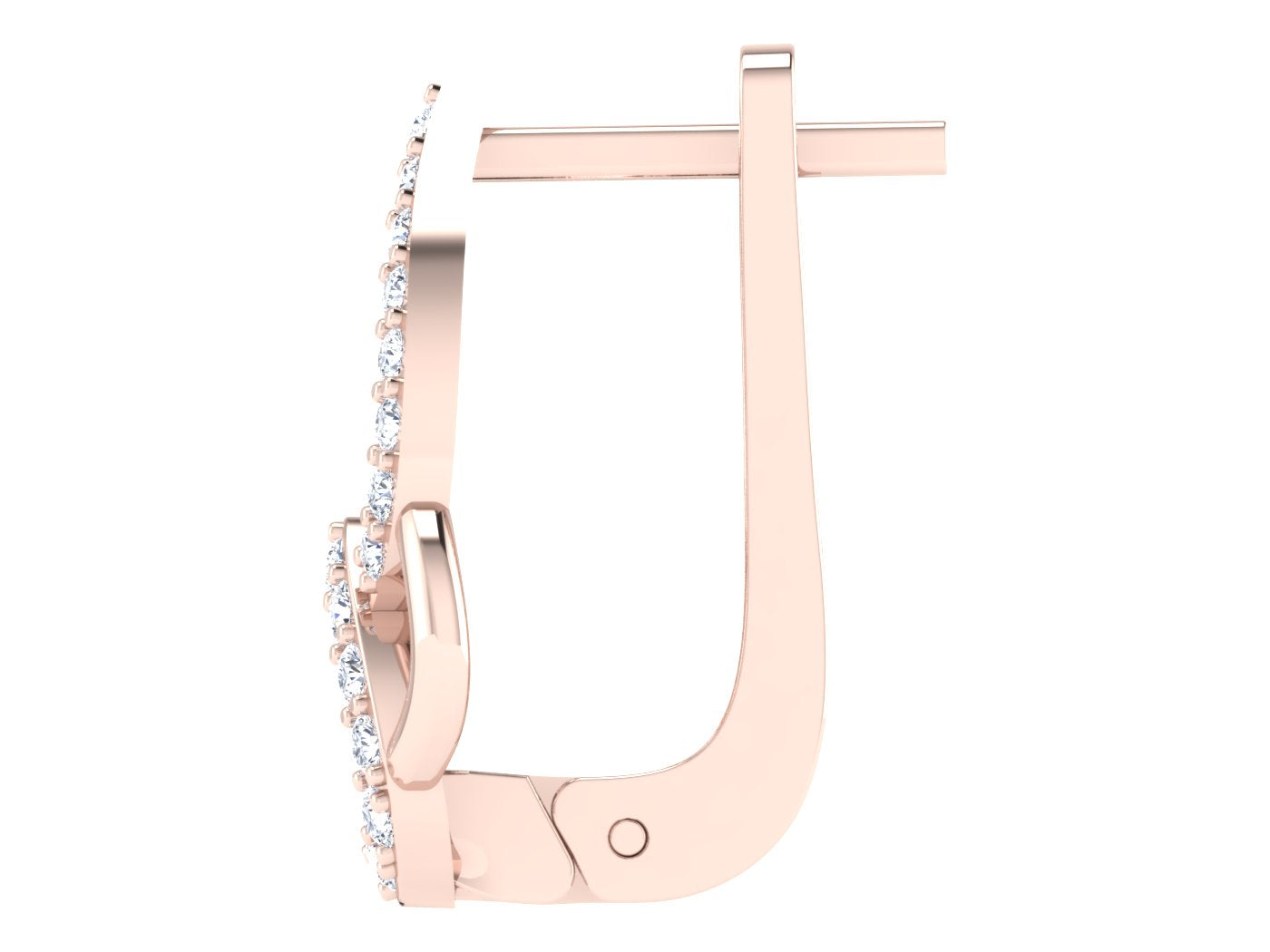 Nidal Jewels | Elevated Petaldrop Rose Gold  Diamond Hoops - Nidal Jewels