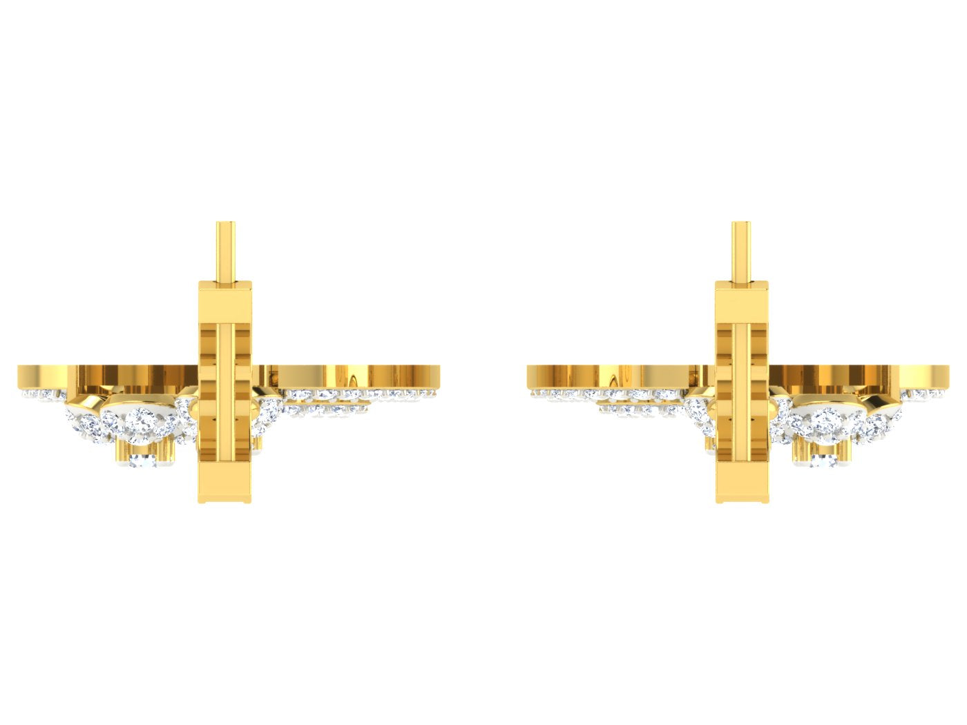 Nidal Jewels | Double Halo Gold and Diamond Hoops - Nidal Jewels