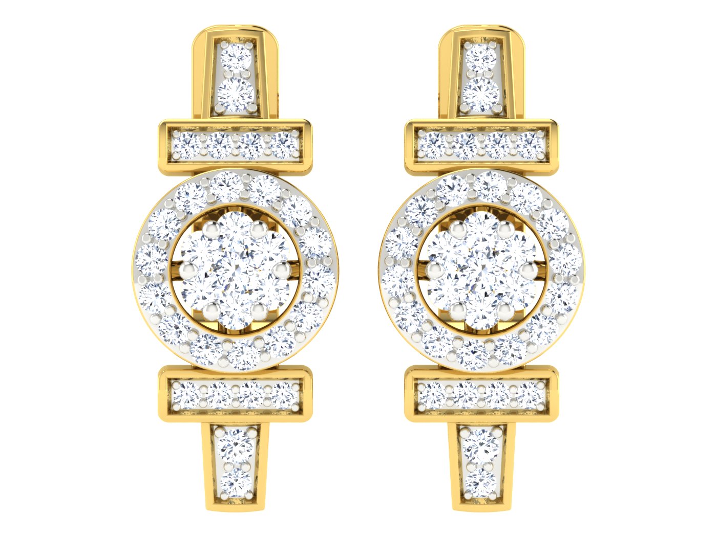 Nidal Jewels | Modern Tribal Gold and Diamond Clasp Hoops - Nidal Jewels