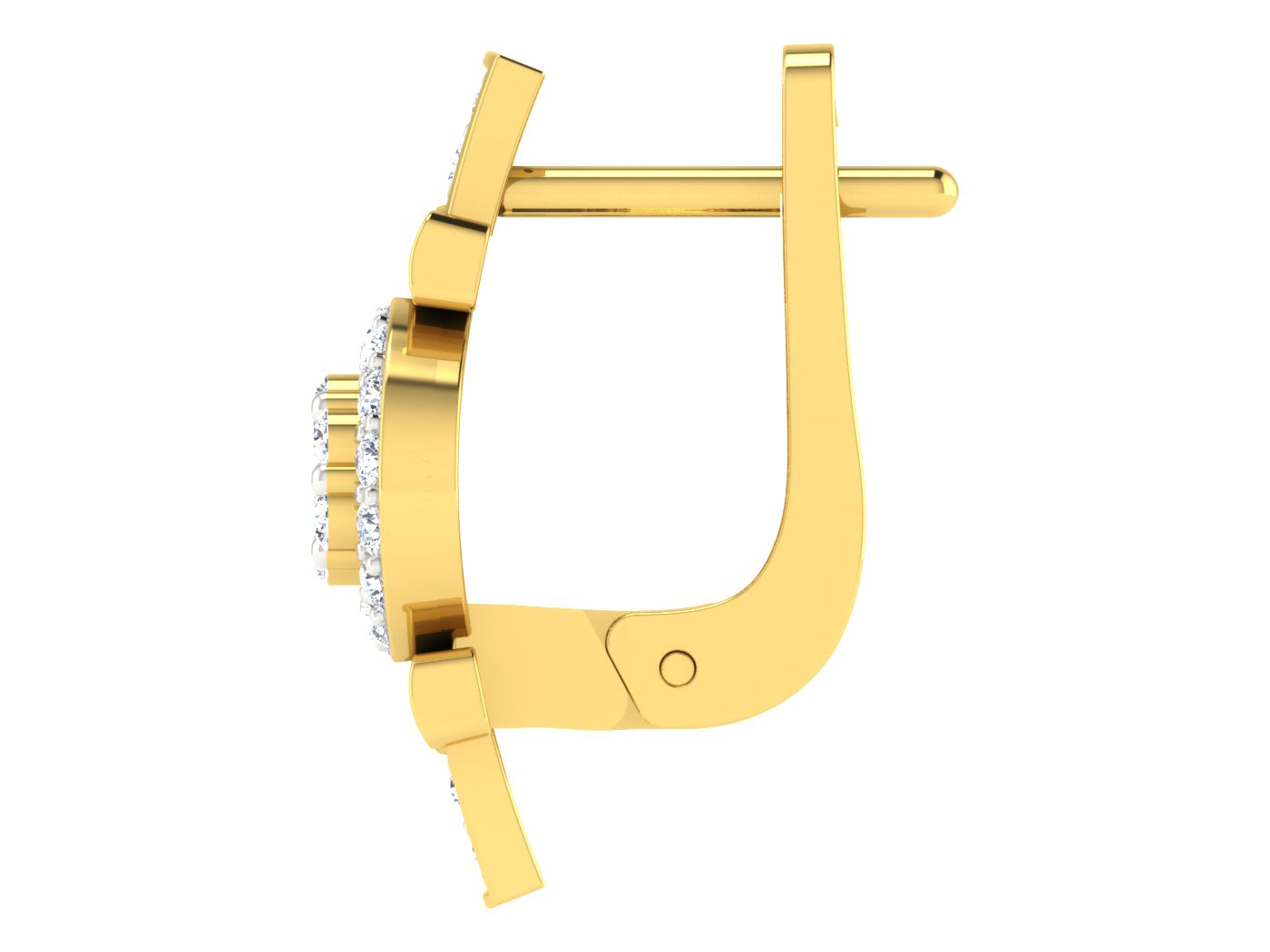 Nidal Jewels | Modern Tribal Gold and Diamond Clasp Hoops - Nidal Jewels