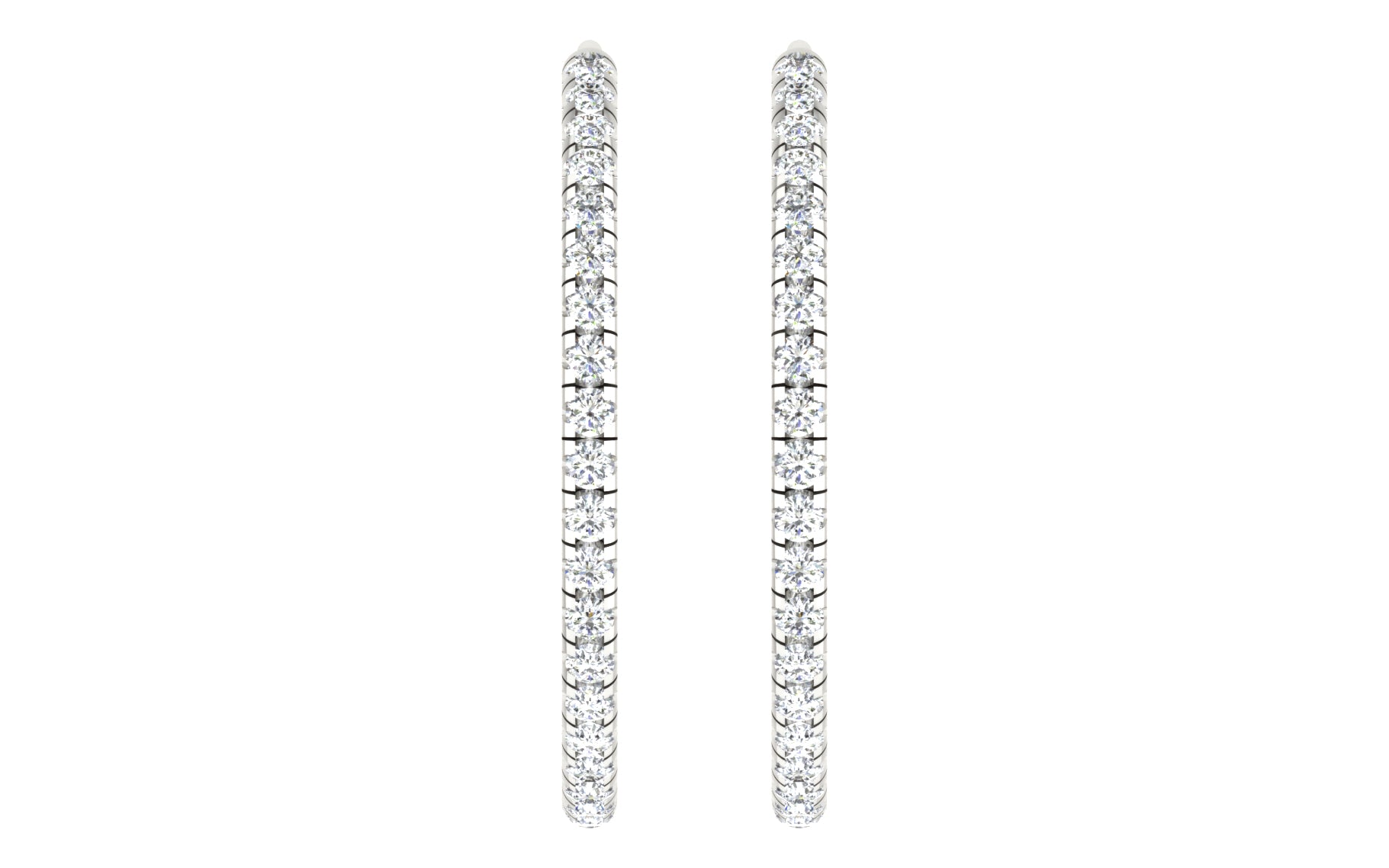 Nidel Jewels | Black & White Diamond Rhapsody White Gold Hoops