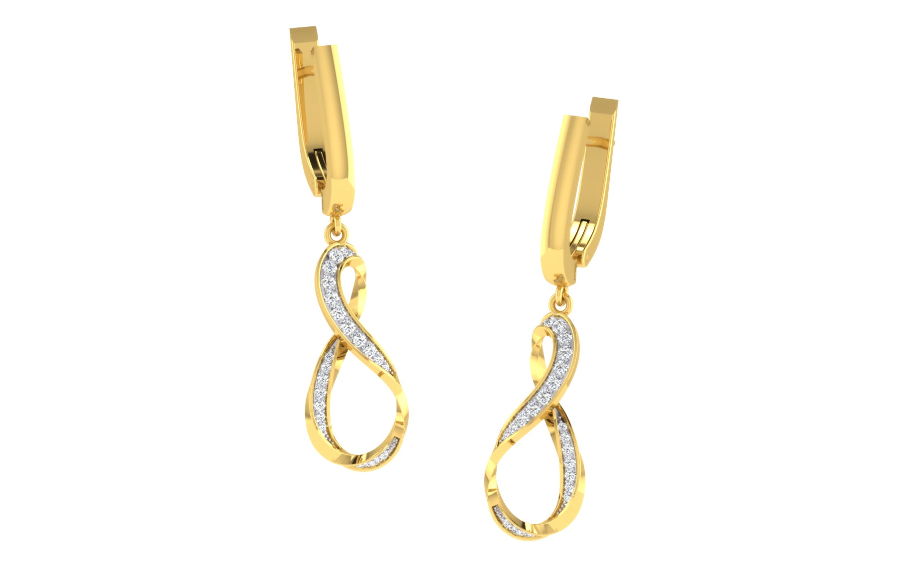 Nidal Jewels | Infinity Embrace Gold and Diamond Hoops