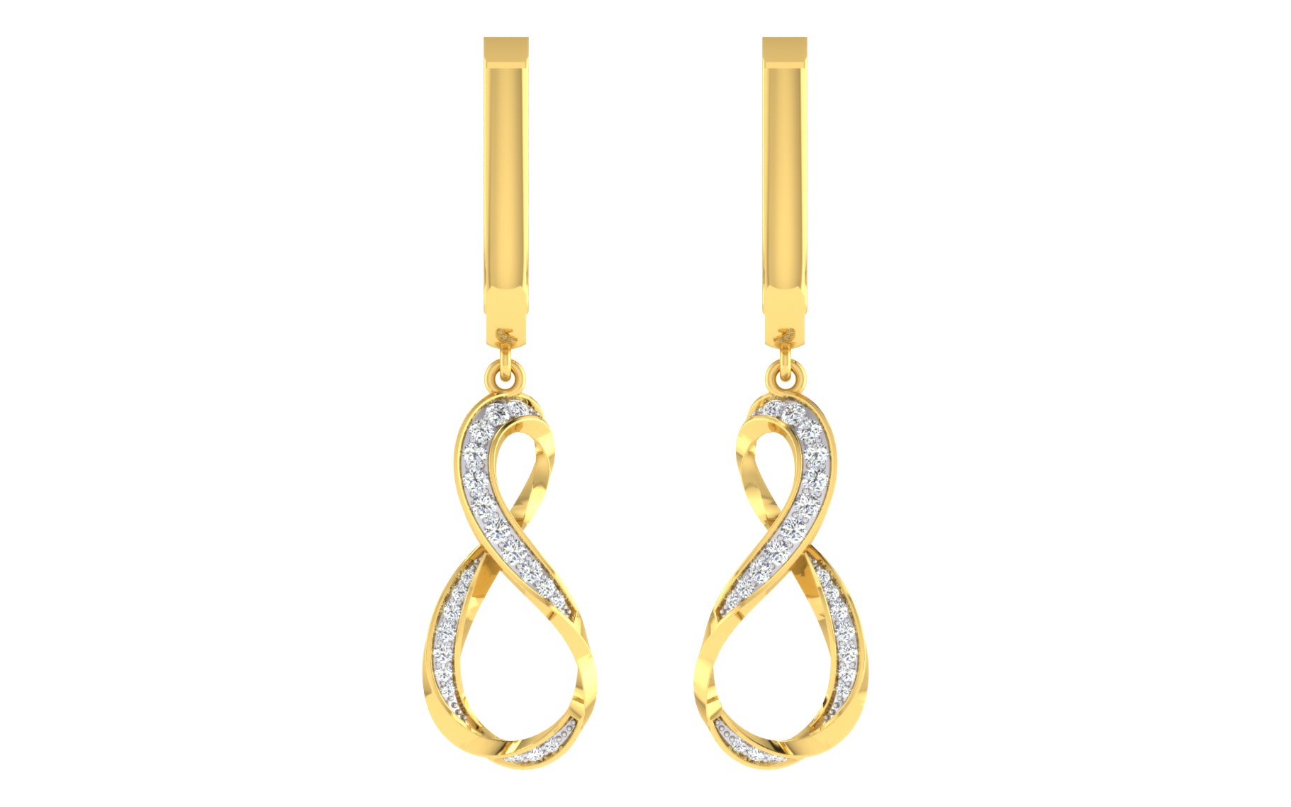 Nidal Jewels | Infinity Embrace Gold and Diamond Hoops