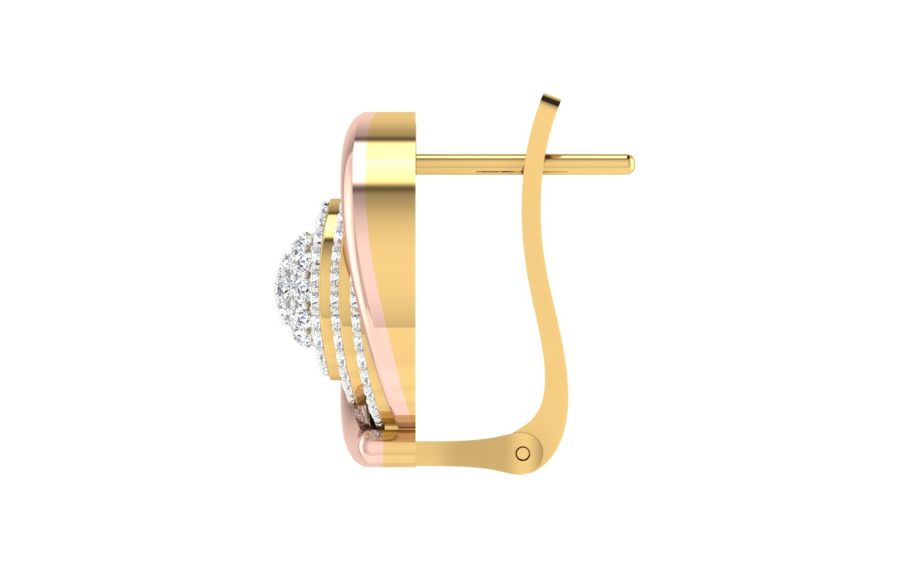 Nidal Jewels | Rose Gold Arc Diamond Studs