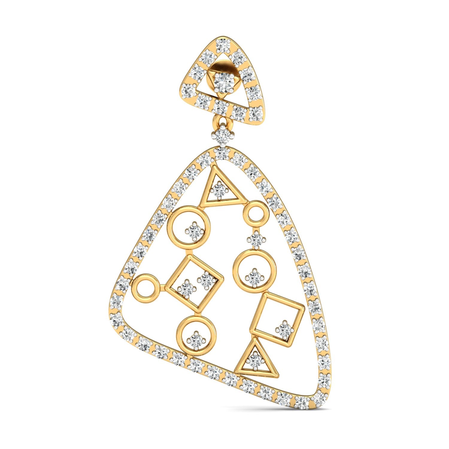 Nidal Jewels | Triangular Mosaic Diamond Earrings