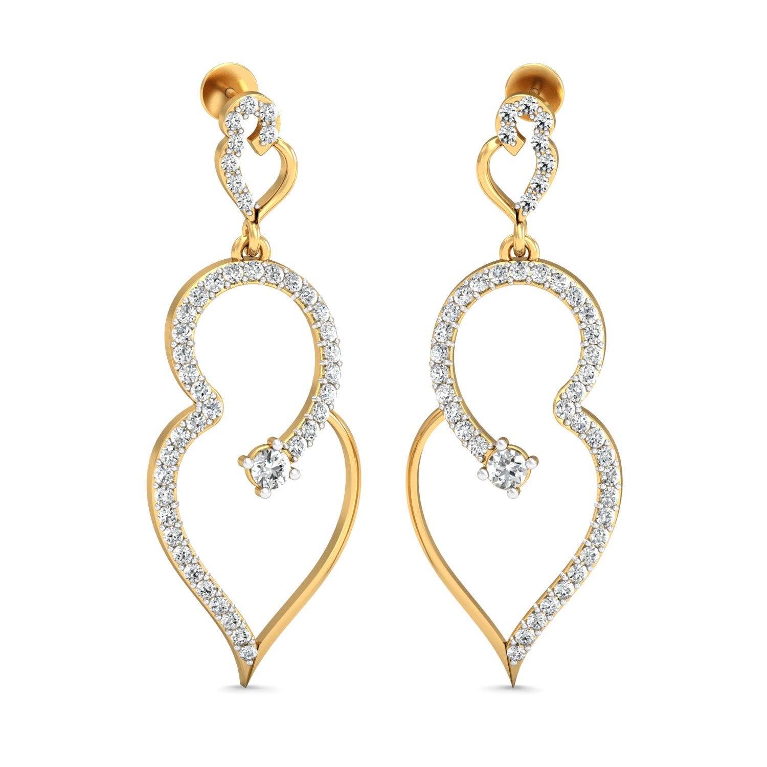 Nidal Jewels | Elevated Teardrop Earrings with Diamond