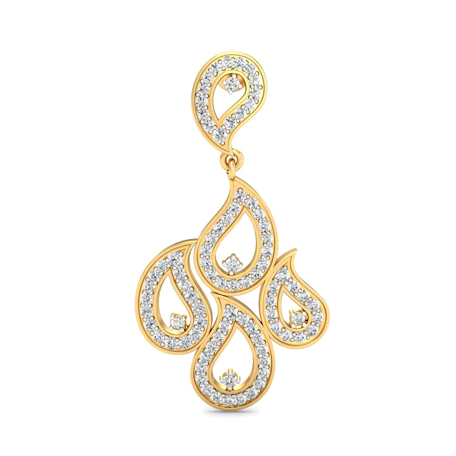 Nidal jewels | Mosaic Diamond Drop Earrings