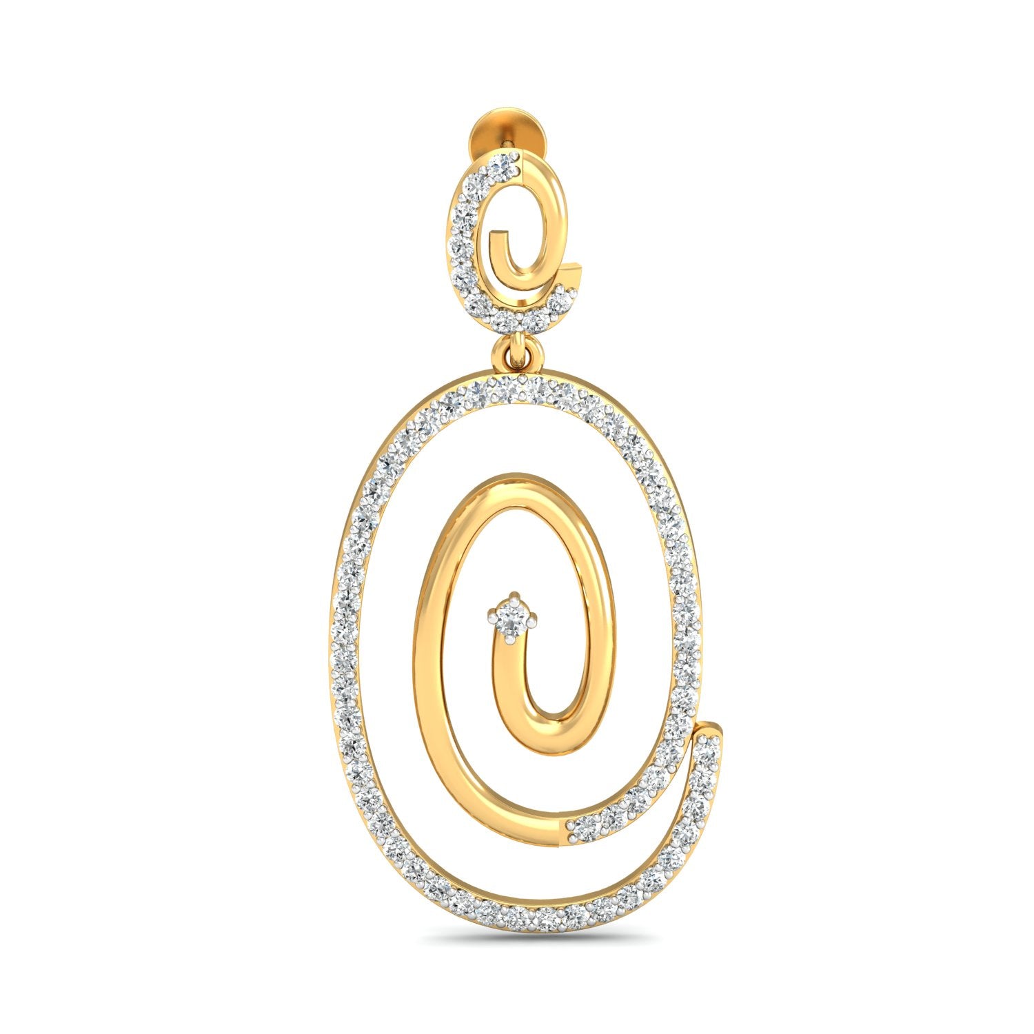 Nidal Jewels | Diamond Spiral Swirl Hoops