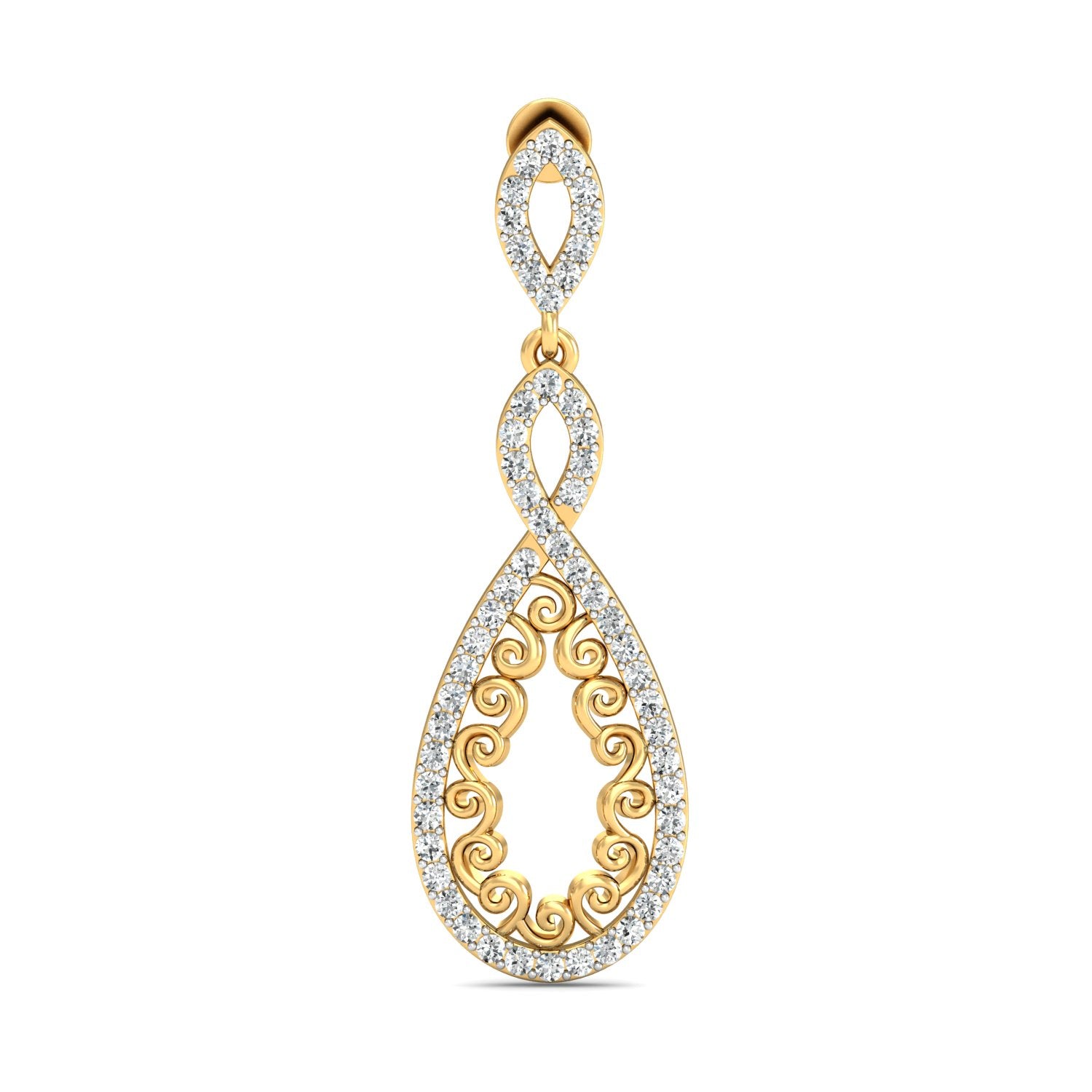 Nidal Jewels | Infinity Spiral Diamond Danglers