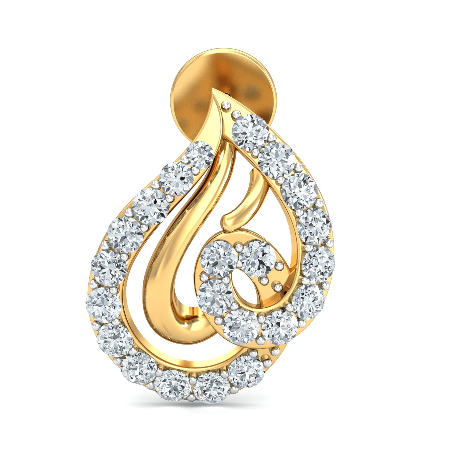 Nidal Jewels | Dazzling Dewdrop Gold & Diamond Studs - Nidal Jewels