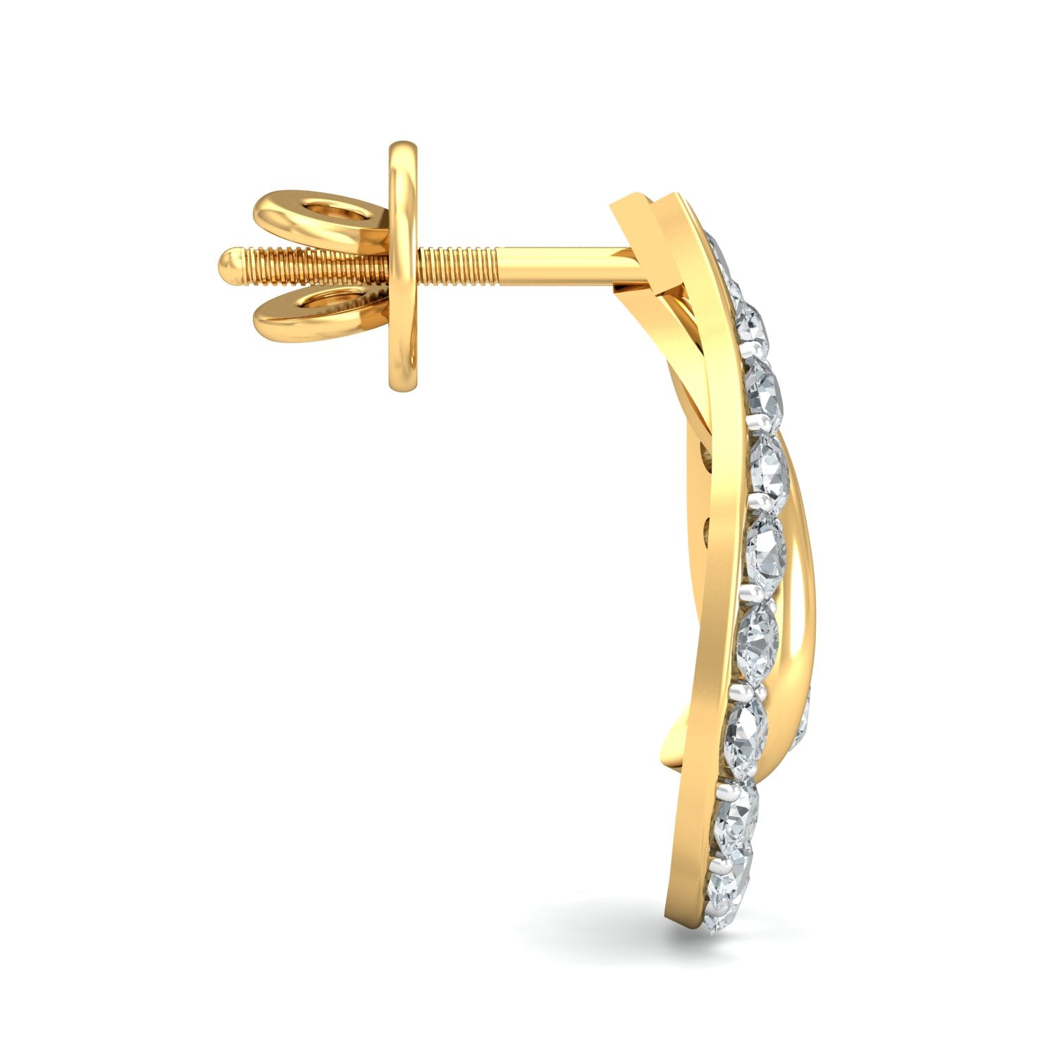 Nidal Jewels | Dazzling Dewdrop Gold & Diamond Studs - Nidal Jewels