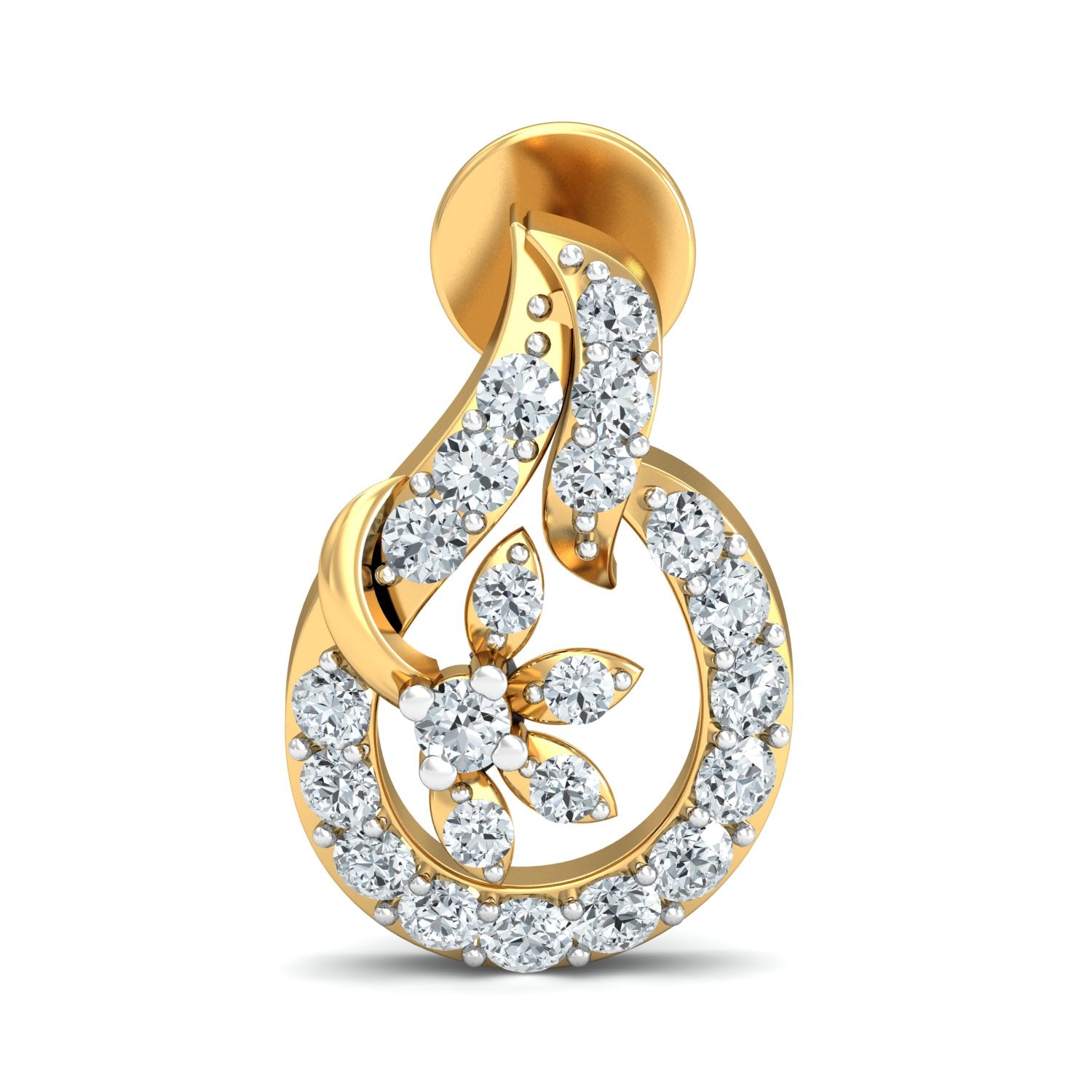 Nidal Jewels | Petal-Shaped Diamond Studs - Nidal Jewels