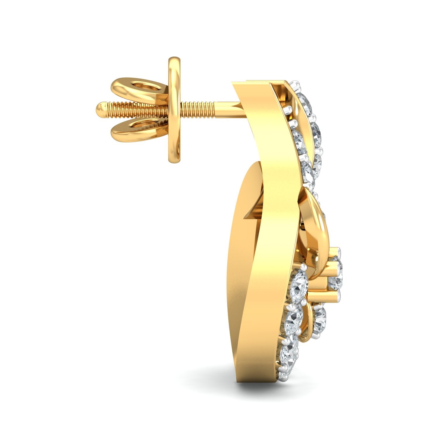 Nidal Jewels | Petal-Shaped Diamond Studs - Nidal Jewels