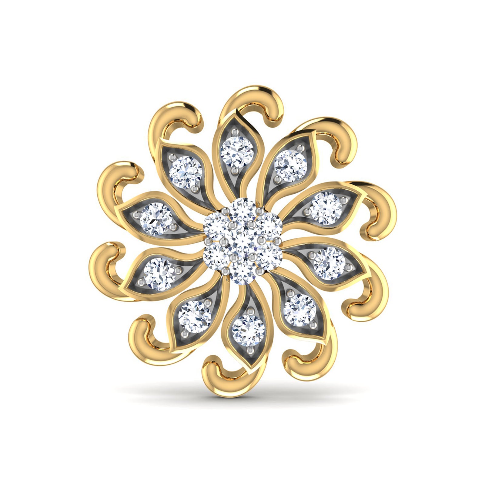 Nidal Jewels | Floral Enchanted Gold Studs