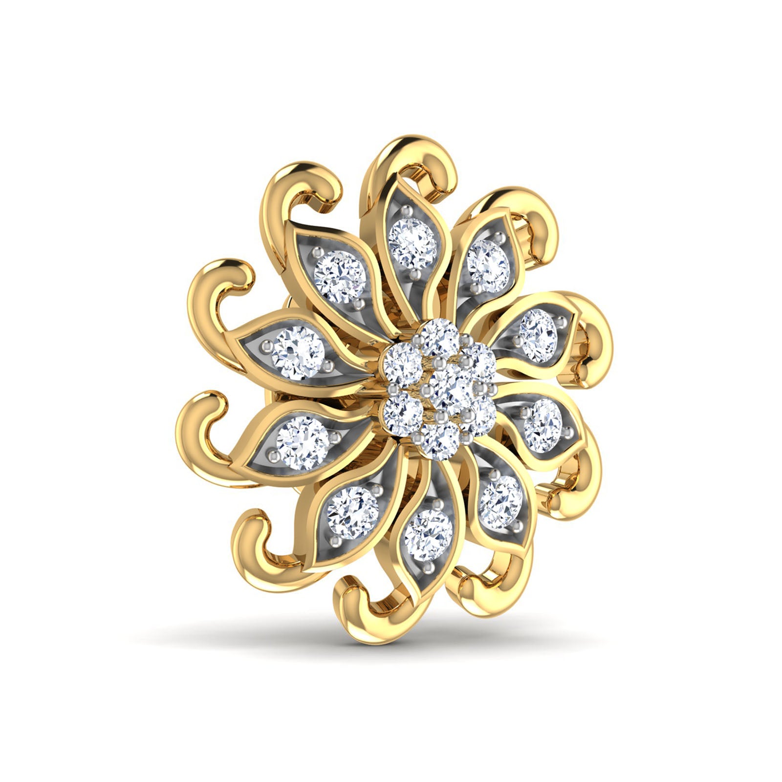 Nidal Jewels | Floral Enchanted Gold Studs