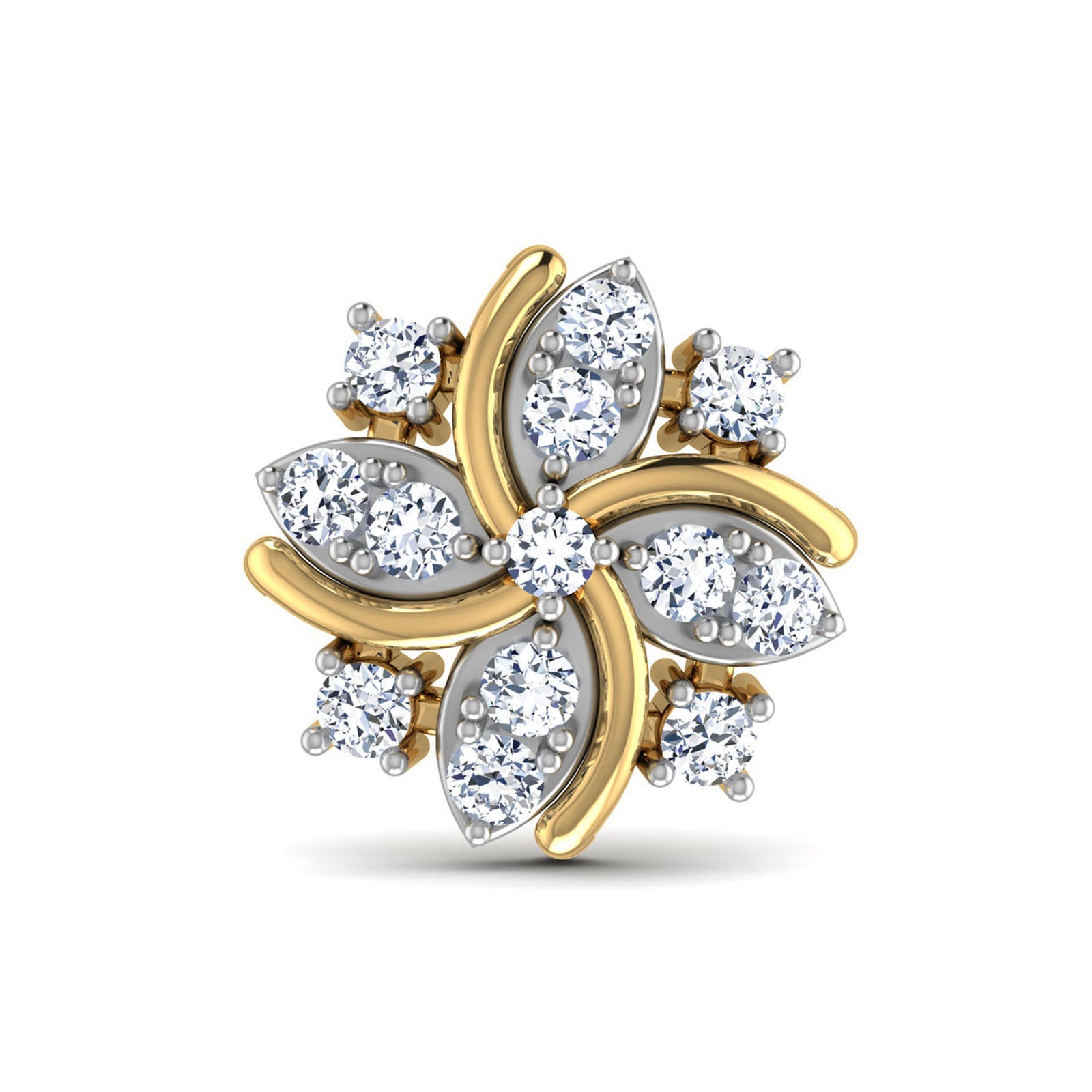 Nidal Jewels | Fluid Floral Diamond Studs