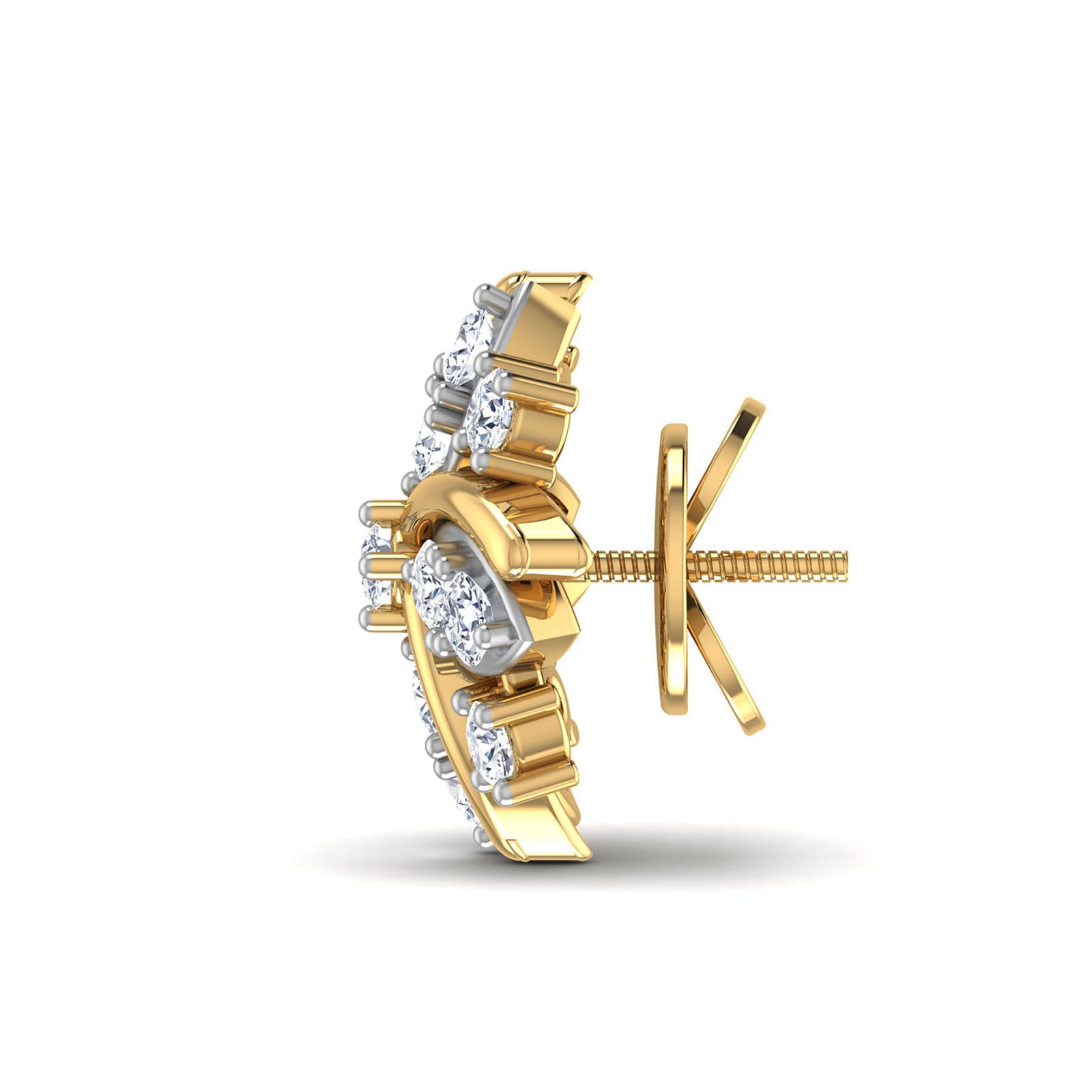 Nidal Jewels | Fluid Floral Diamond Studs