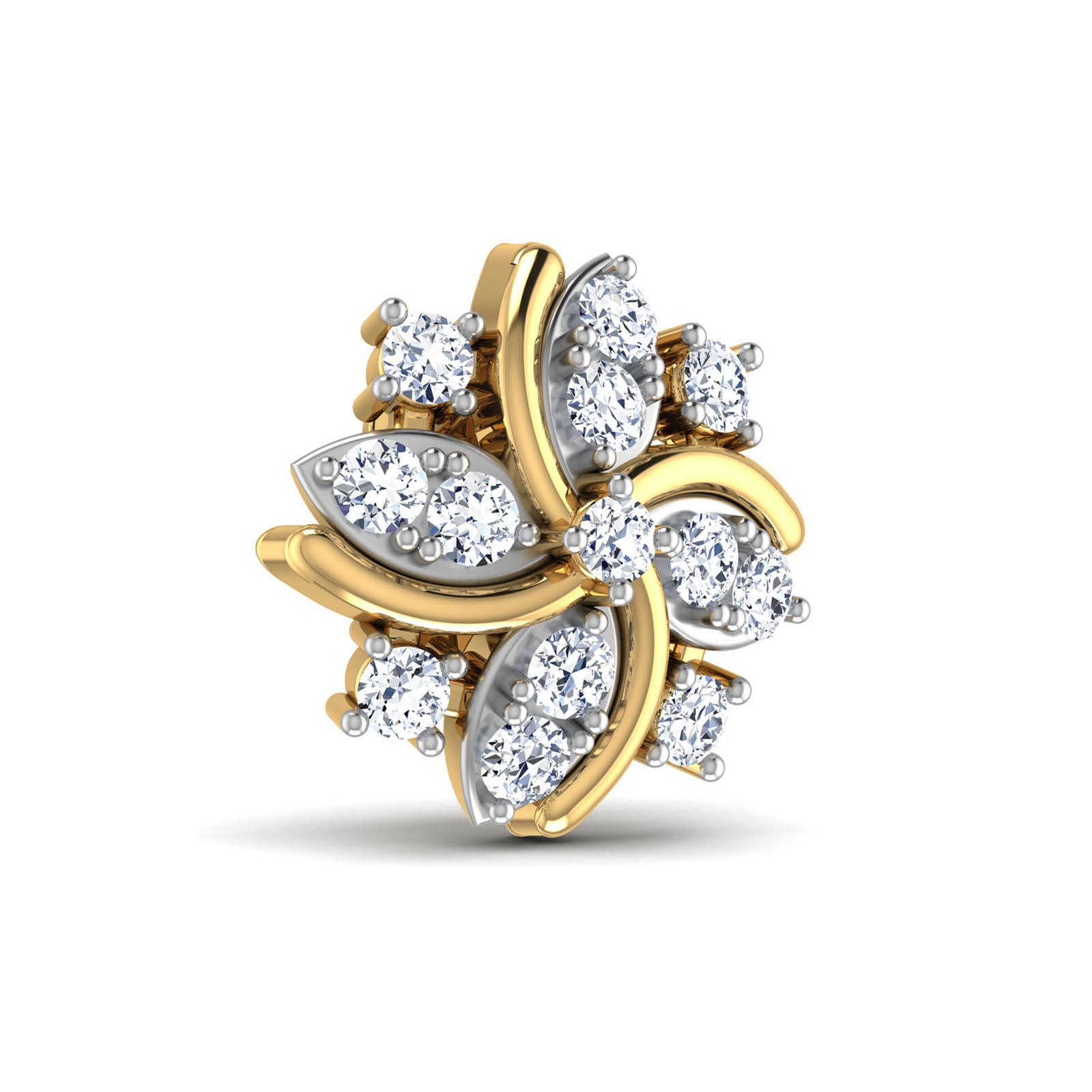 Nidal Jewels | Fluid Floral Diamond Studs