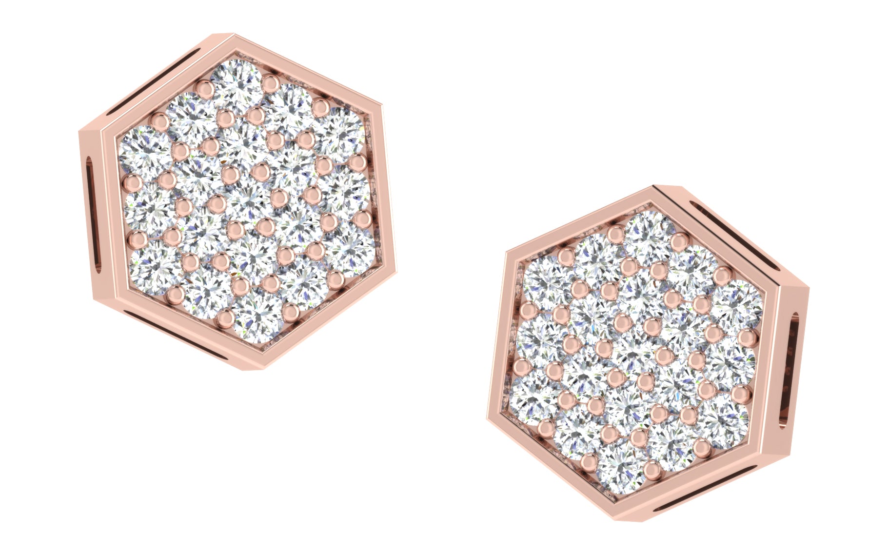 Nidal Jewels | Luxe Loft  Rose Gold Studs
