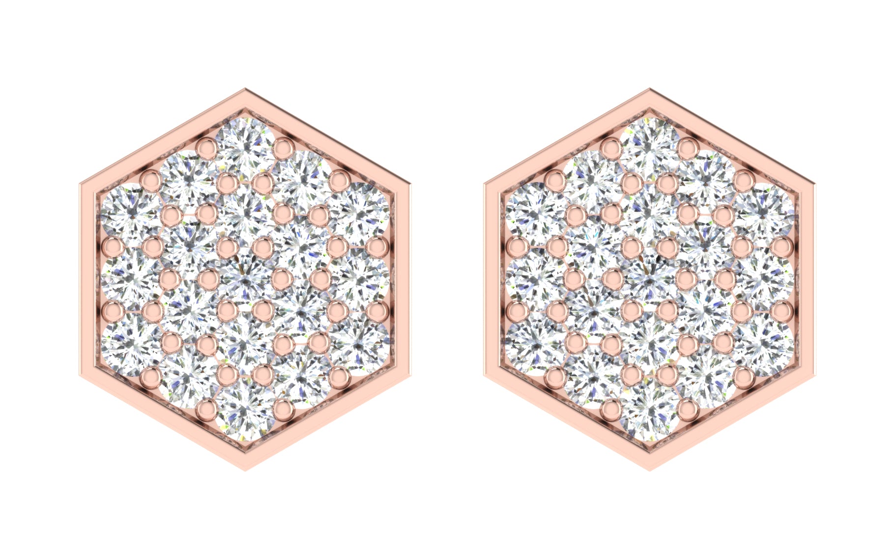 Nidal Jewels | Luxe Loft  Rose Gold Studs