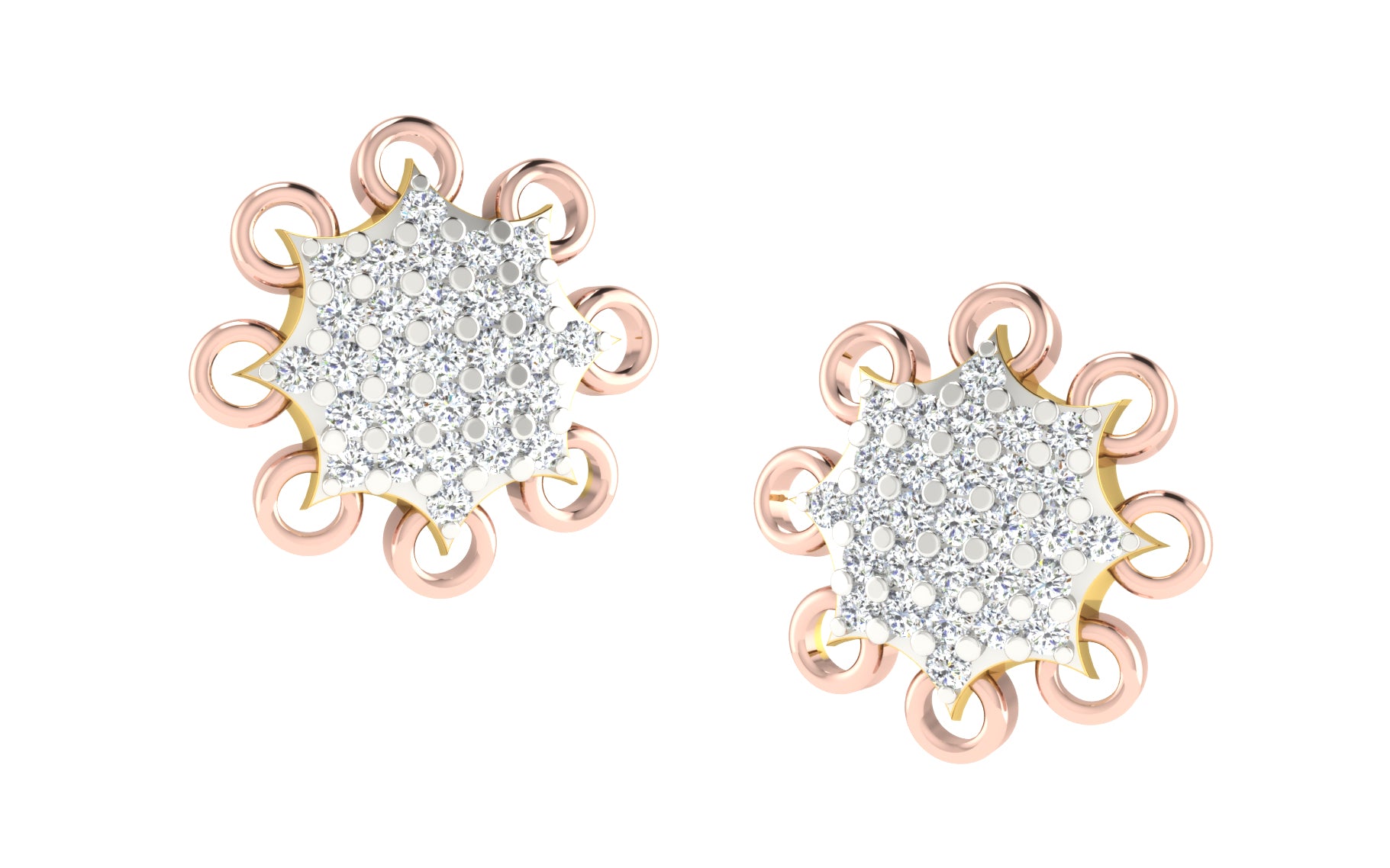 Nidal Jewels | Rosegold Garden Earrings